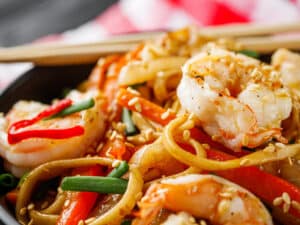 Wok garnalen